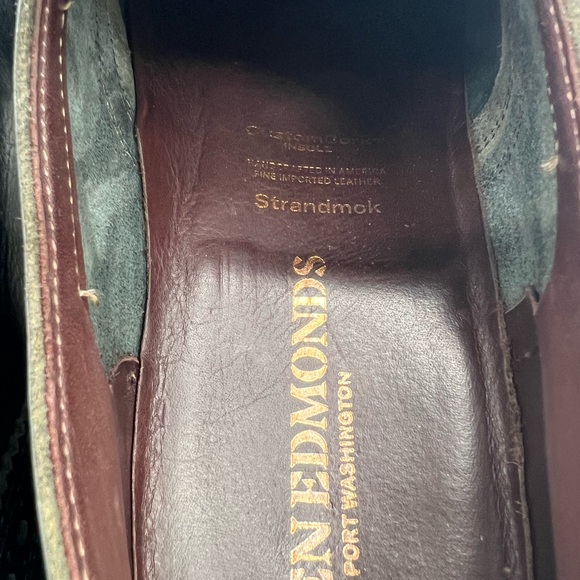 Allen Edmonds Strandmok Men 13 B Black Leather Oxford Wingtips Dress Shoes. main image 5